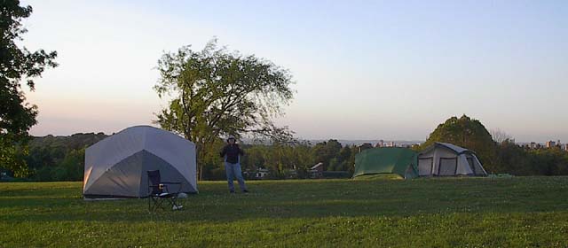 tents on the hilltop