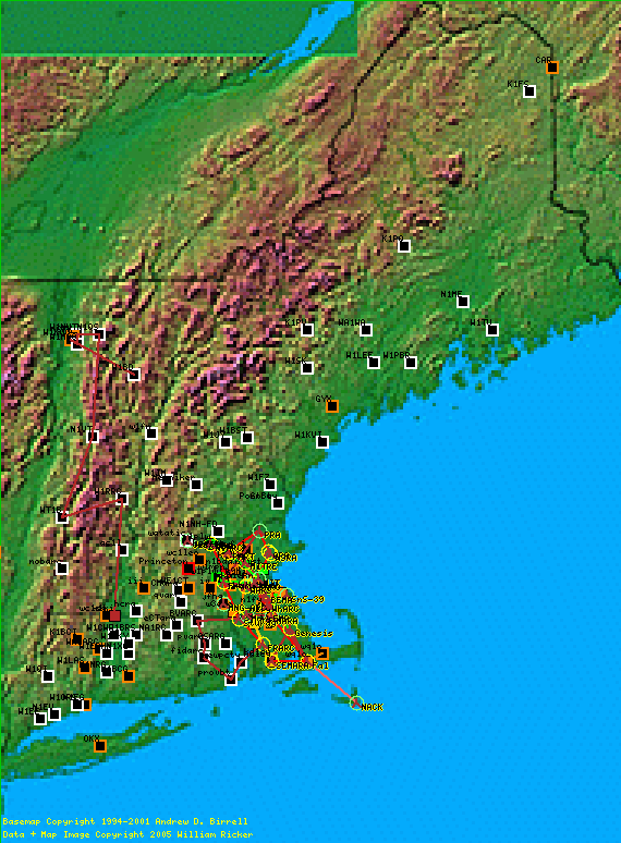 Map of whole NE DIV with 2004 FDs and EMA 2005 FDs