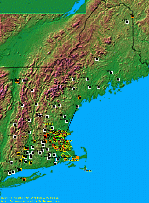 Map of whole NE DIV with 2004 FDs and EMA 2005/2006 FDs