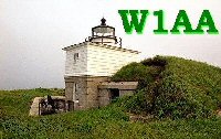W1AA/ Clark's Point Lighthouse QSL card