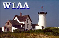 W1AA/  Stage Harbor Light QSL card