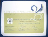 NVARC Certificate of Appreciation for Adopt-A-Highway 2007