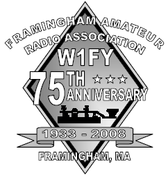 Framingham Amateur Radio Association 75th Anniversary logo