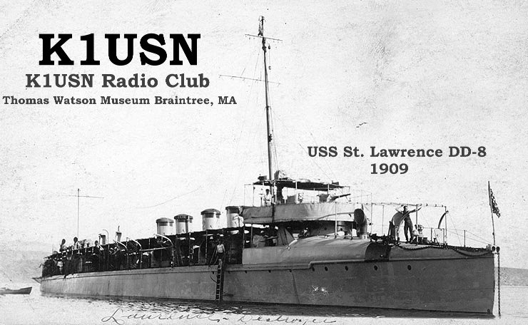 USS Lawence/ K1USN QSL card