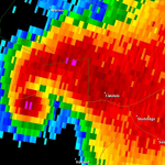 picture of tornado on radar screen