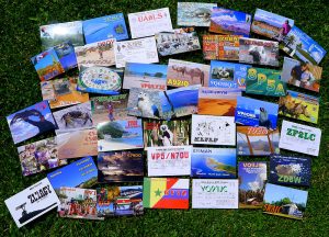 assorted QSL cards