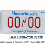 MA ham operator sample license plate