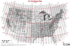 US Grid Square map
